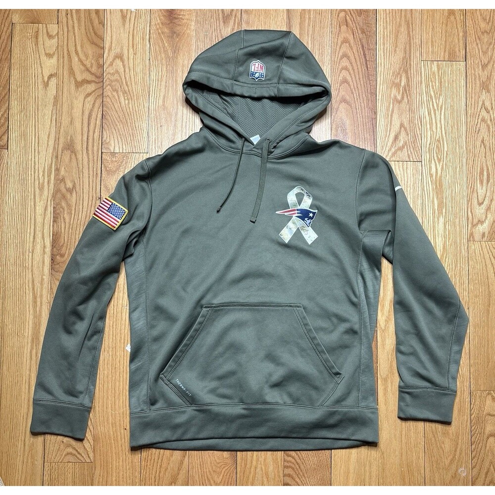 Nike Therma-Fit Salute to Service New England Patriots Hoodie Mens Medium NFL